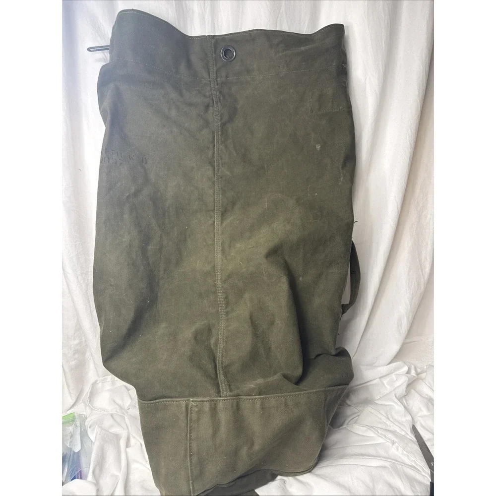 Vintage 1980 US Military Canvas Duffel Bag Type II Backpack Sea Bag Gorpcore